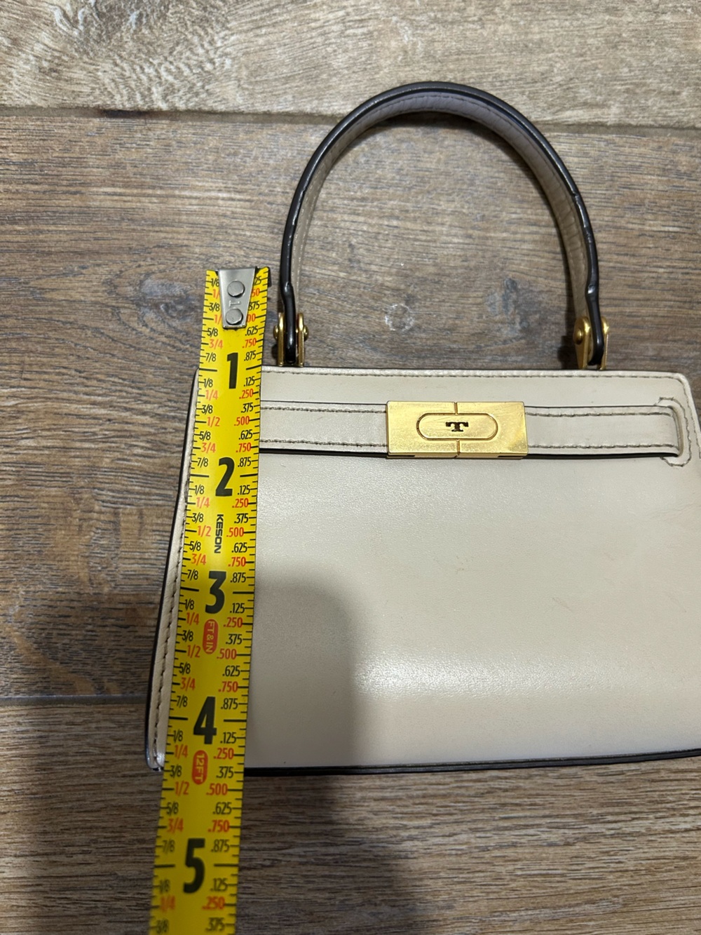 Tory Burch Lee Radziwill Petite Cream Mini Top Handle Crossbody Bag - Picture 9 of 9